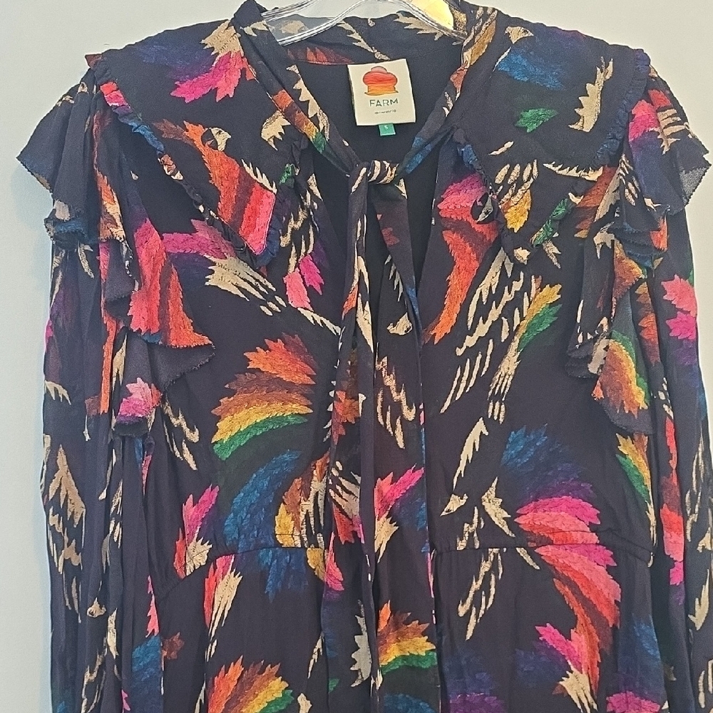 Farm Rio Womens Macaws Flight Longer Dress - Picture 3 of 16